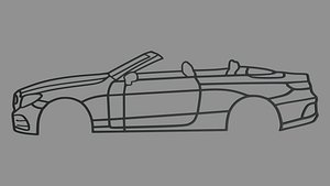 Mercedes Benz A238 Wall Silhouette