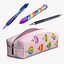 Pencil Case with Office Supplies  Collection