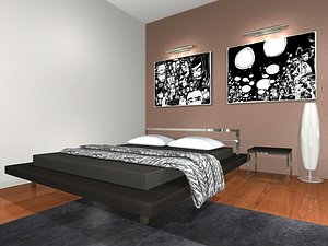 3d modern bed model