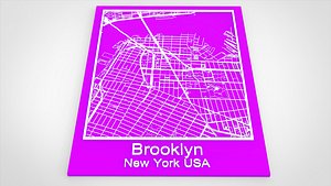 3D Streets and roads Brooklyn New York USA