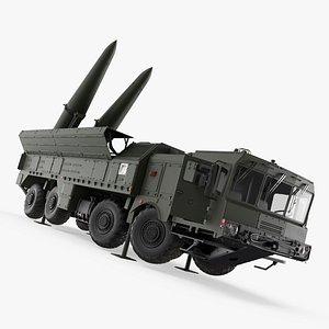 Heavy Ballistic Missile Carrier Vehicle Rigged for Maya 3D model