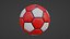 Red Soccer Ball model