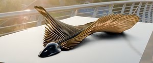 Kinetic Parametric Stingray Sculpture Replica