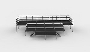 3D model Steel Mobile Stage 3D model