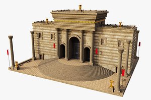 Ancient Gate building 3D model