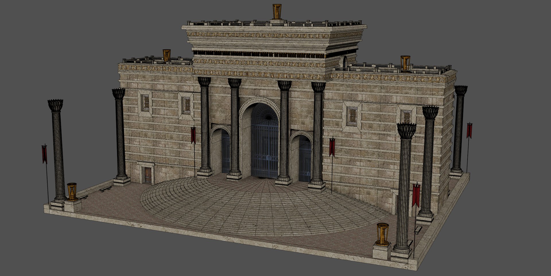 Ancient Gate Building 3D Model - TurboSquid 2292817