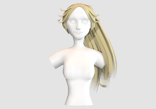 Wide Pigtails Hairstyle - 3D Model by nickianimations