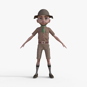 3D model Cartoon Scout Man