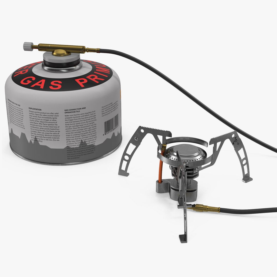 Camping Gas Stove 3 3D Model 3D model preview