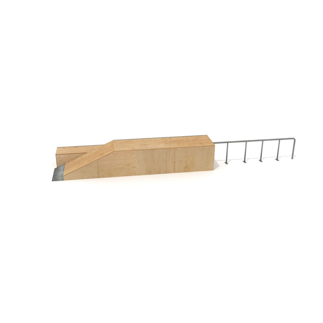 Skate Ramp Fun Box 3d Model