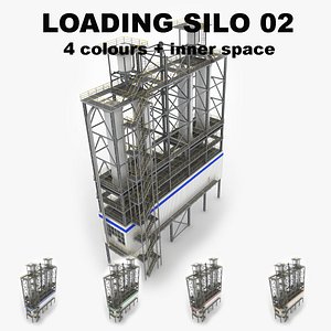 3d model industrial loading silo 02
