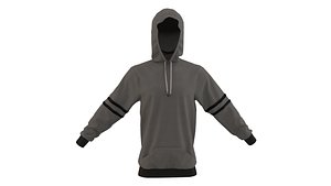 3D model mens hoodie