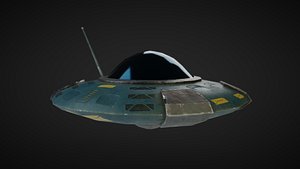 3D spaceship rigged blender