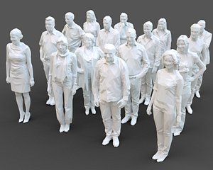 architectural stylized human character 3D