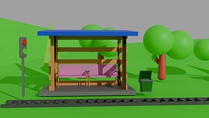 3D Low Poly game animation printable asset