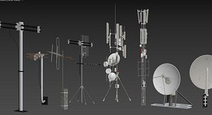 Telecommunication Antennas and Infrastructure Asset Pack