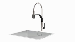 MESH kitchen faucet by Gessi 3D model