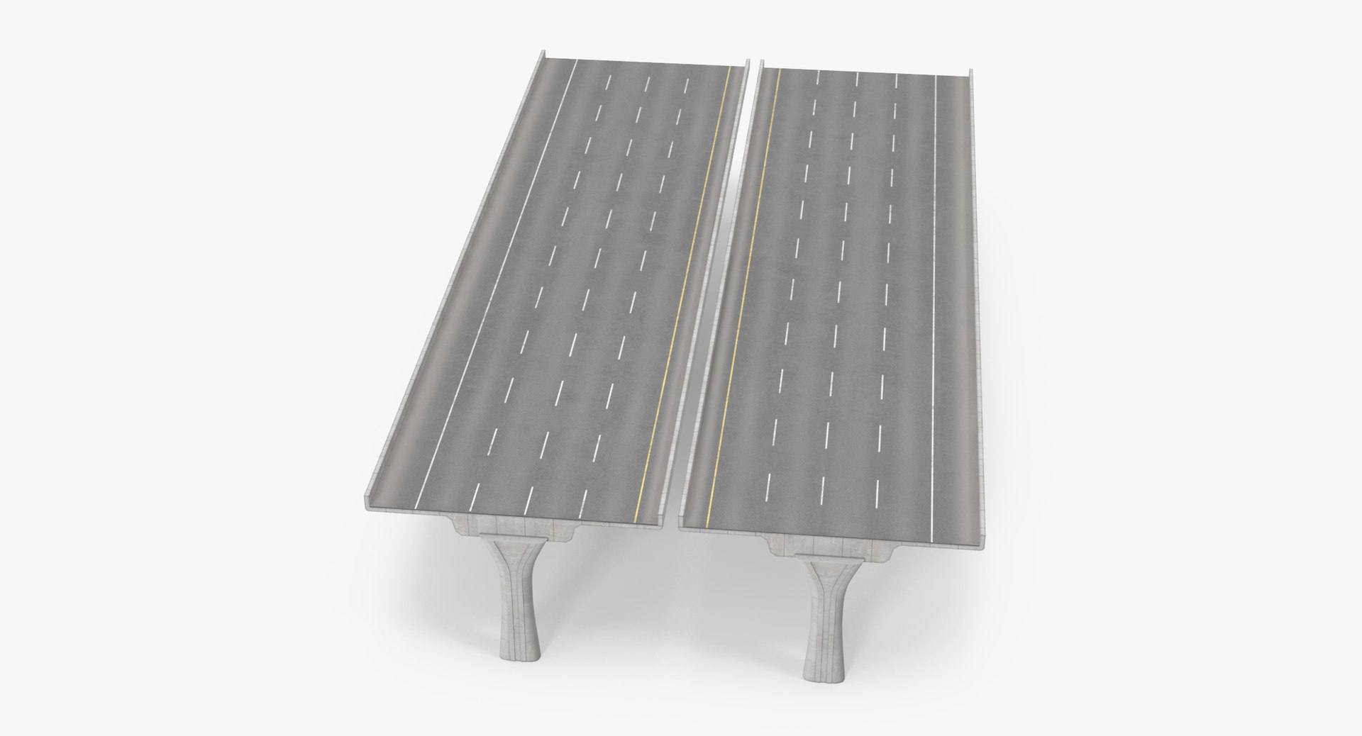 3D 4 lane raised highways https://p.turbosquid.com/ts-thumb/ev/HTROT5/h130vGCA/4_lane_raised_highway_straight_v2_001_thumbnail_0001/jpg/1545225324/1920x1080/fit_q87/c690297c2f5da27e03b2f7095ca50598d34bf541/4_lane_raised_highway_straight_v2_001_thumbnail_0001.jpg