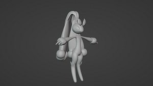 3D Pokemon Lopunny Shiny