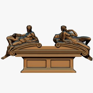 3D down and dusk michelangelo collection model
