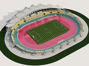 3D Football Stadium Sports Arena Model PBR Game Ready