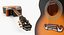 3D electro acoustic guitar epiphone model