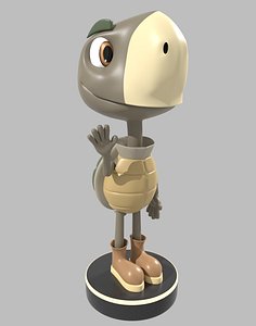 turtle animation 3D model
