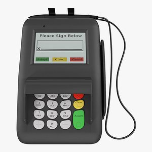 Download Free & Premium Credit Card Terminal 3D Models | TurboSquid