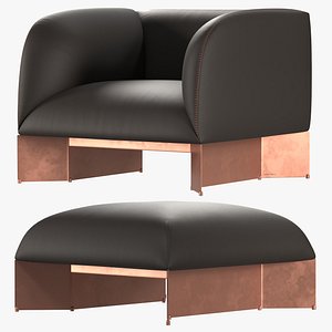 De Castelli Caravan Armchair and pouf