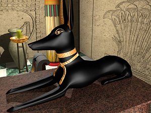 3d ancient egyptian scene temple