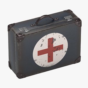3D Vintage ambulance suitcase model