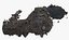 Piles of dark construction gardening soil mud land earth dirt heap pile