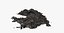 Piles of dark construction gardening soil mud land earth dirt heap pile