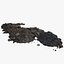 Piles of dark construction gardening soil mud land earth dirt heap pile