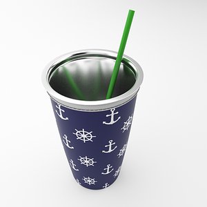 Drinks Cup with Sleeve - 3D Model Ready to Render inside 3dsmax and Vray 3D model