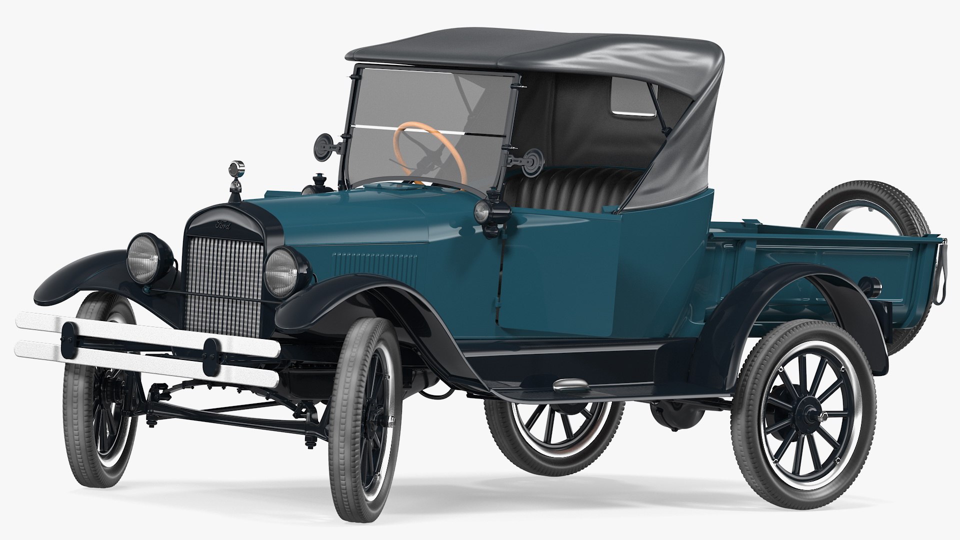 Ford Model T Roadster Pickup Rigged 3D model preview