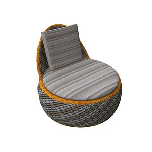 3d model dala dedon lounge chair