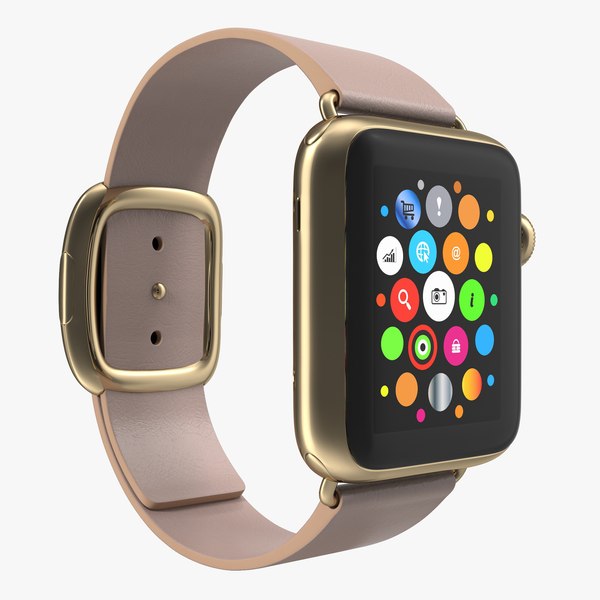 3d model apple watch 38mm gold