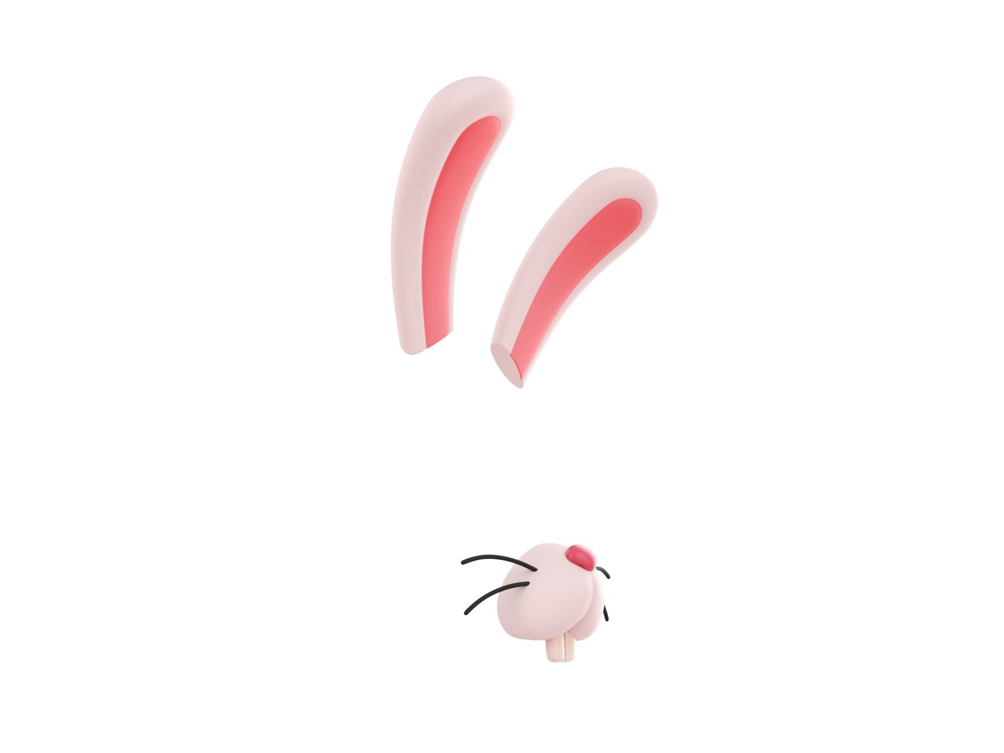 Rabbit Face 3D Model - TurboSquid 1596691