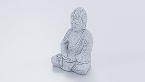 3D model Sitting Buddha sculpture 8