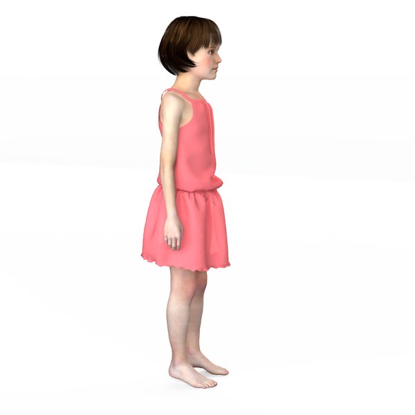 fashion child dressed 3d model