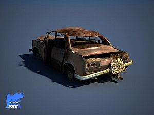 lada car heavy wreaked 3d max