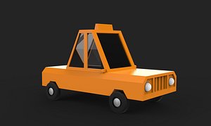 taxi low poly Low-poly 3D model 3D model