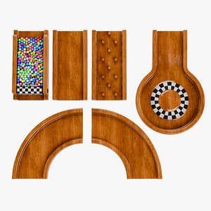 BeshMesh Tracks Starter Kit - Modular Marble Run Set For Blender
