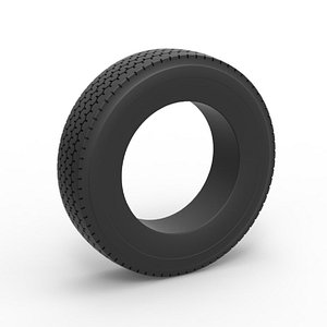 Semi truck tire 11 Scale 1 to 25