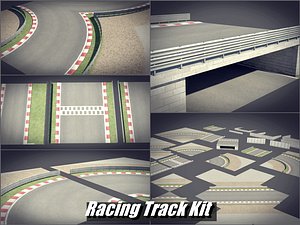 kit tracks racing 3D model
