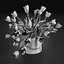 Bouquet of tulips in a cylinder 3D model