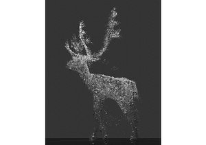 3D Particle Animal Deer model