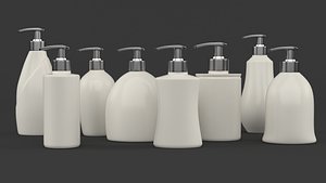 3D Soap Bottles Set