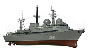 3D model Intelligence ship SSV-80 project 1826 Lira
